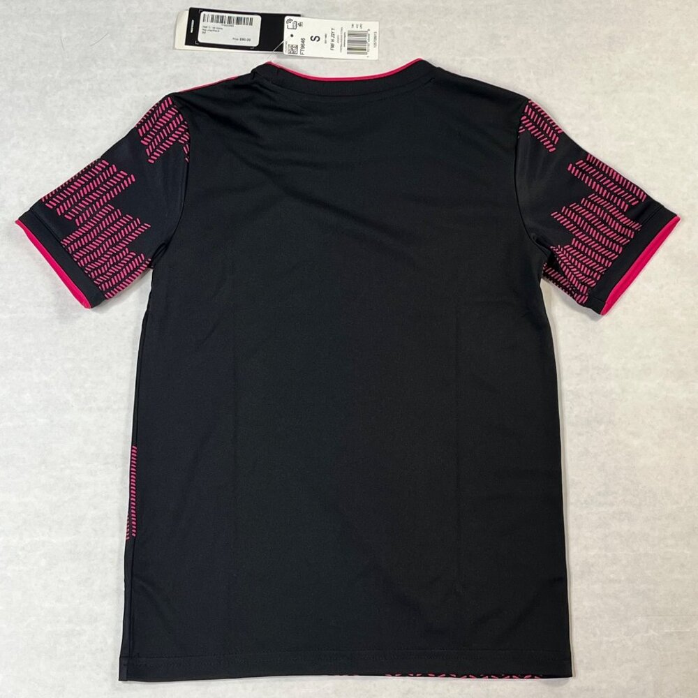 Adidas Boys Mexico 2021 National Soccer Team Black & Pink Aeroready Jersey Small - Picture 5 of 9